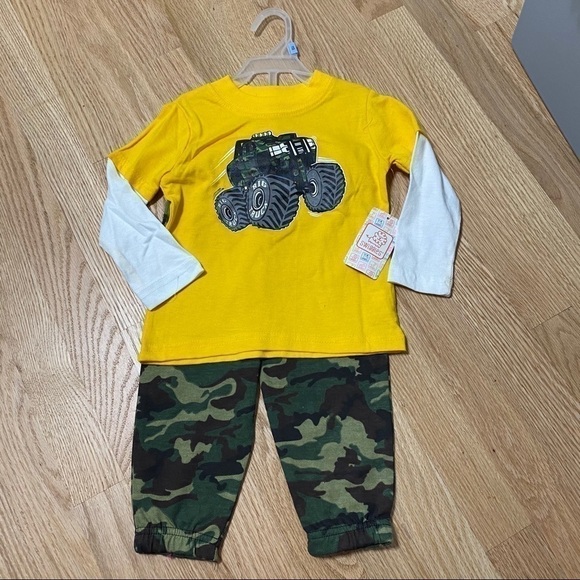 Monster Truck Outfit Swiggles NWT Camouflage 18m Long Sleeve Shirt Pants Boys